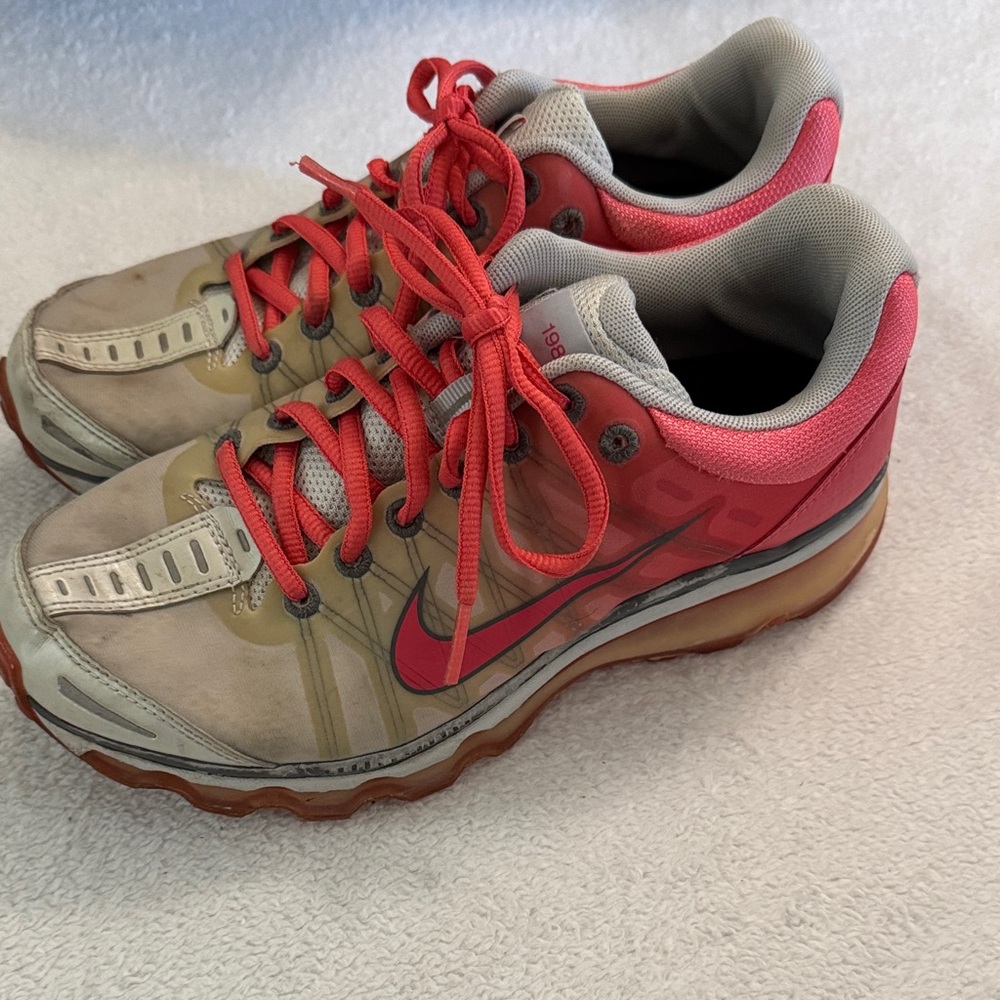Nike Red and Tan Running Shoes